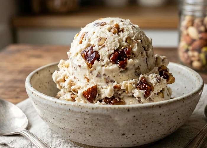 Luxury Ice Cream Perfection with Crunchy Pralines