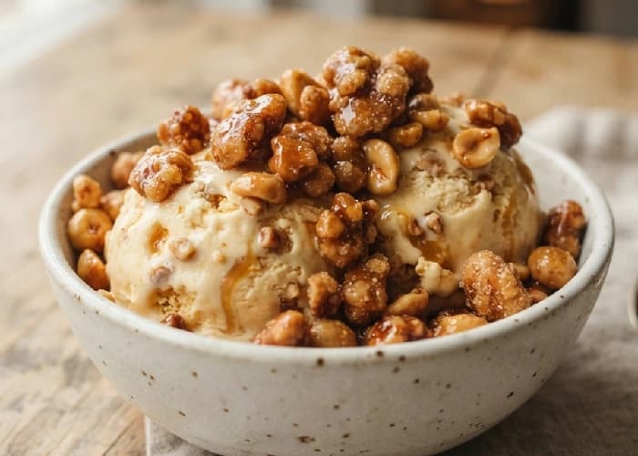 Premium butterscotch nuts used as ice cream toppings