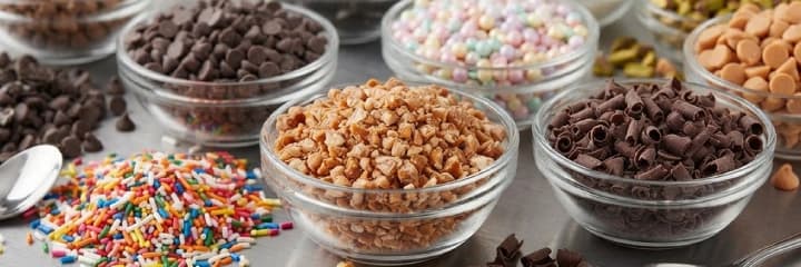 Premium butterscotch nuts used as ice cream toppings